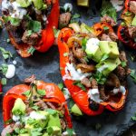 Carne Asada Fire Roasted Stuffed Peppers