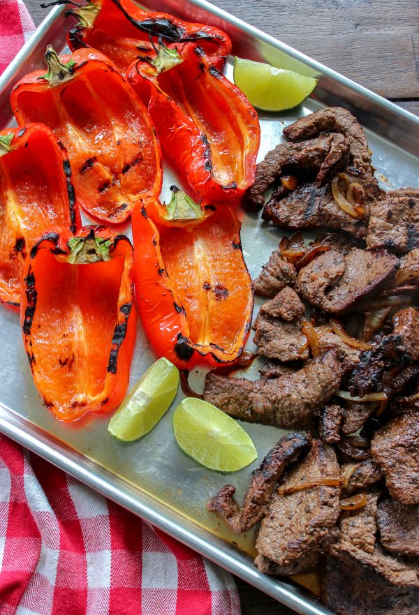 Carne Asada Fire Roasted Stuffed Peppers