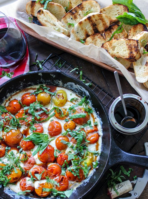 Cast Iron Caprese Dip