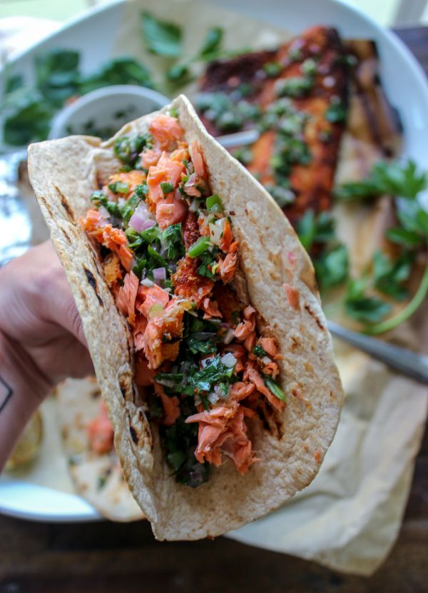 Coconut Crusted Salmon with Chimichurri