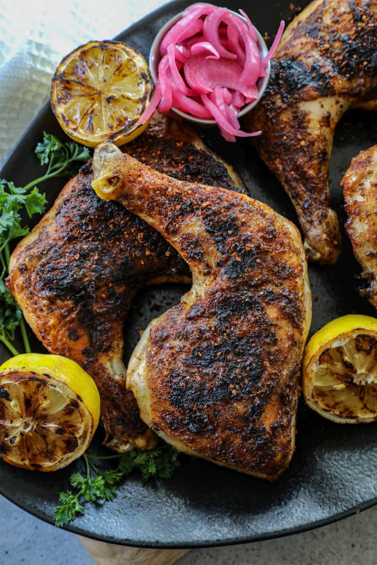 How To Grill Crispy Chicken Quarters Bonappeteach