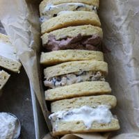 4 ice cream sandwiches stacked together