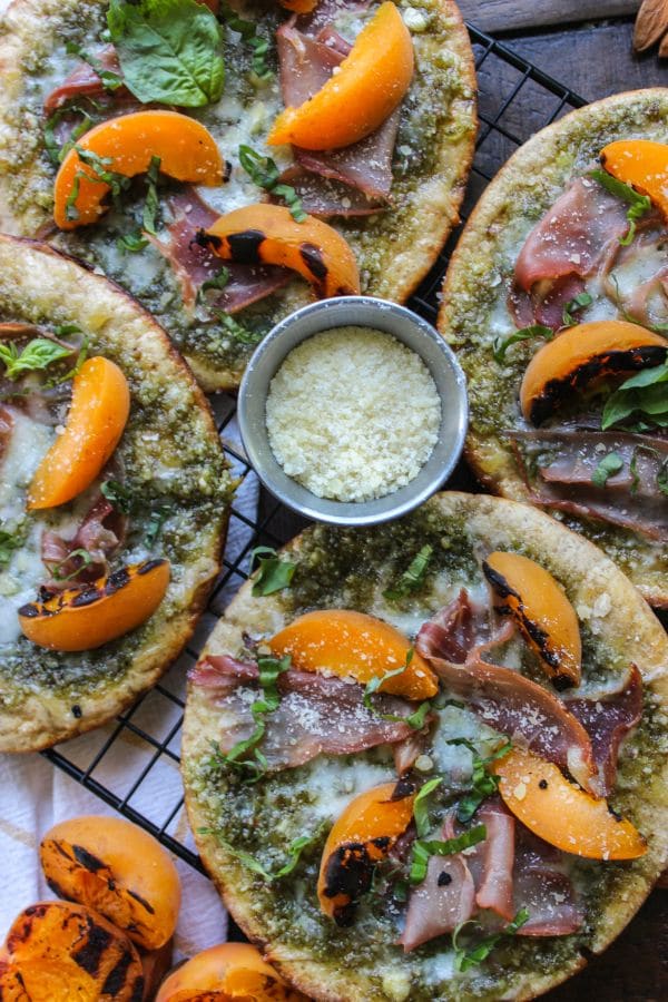 Grilled Low Carb Apricot Pesto & Prosciutto Flatbread