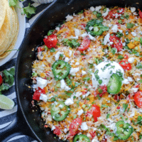 Loaded Cheesy Mexican Cauliflower Rice