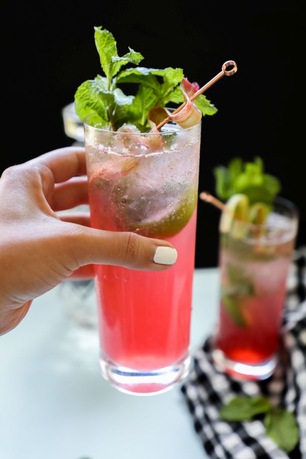 sugar free rhubarb mojito