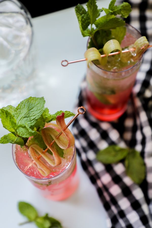 sugar free rhubarb mojito