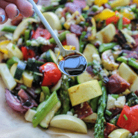 Grilled Veggie Salad with Bacon & Balsamic
