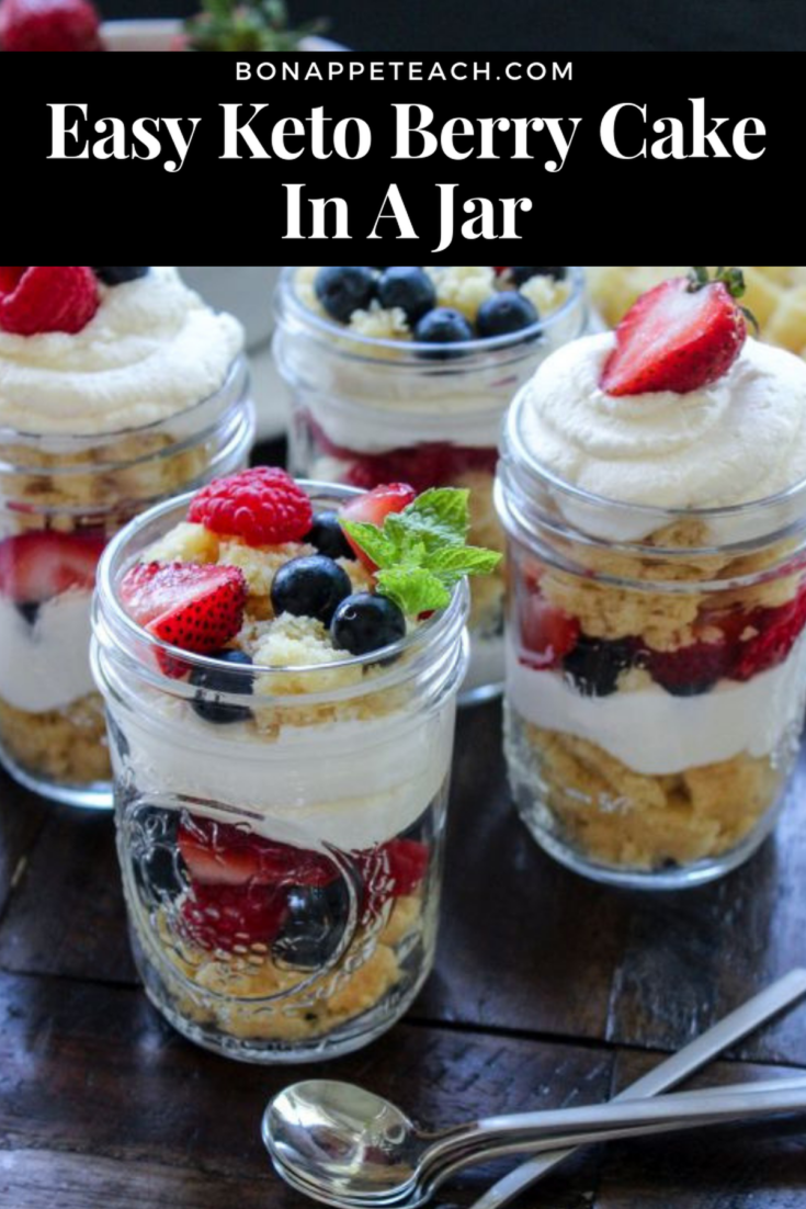 Keto Berry Cake In A Jar