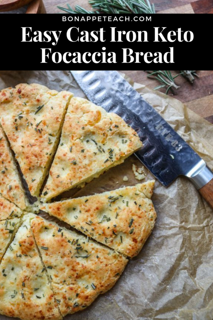 Easy Cast Iron Keto Focaccia Bread Bonappeteach