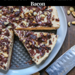 Easy Keto Chocolate Peanut Butter Pie with Keto Candied Bacon