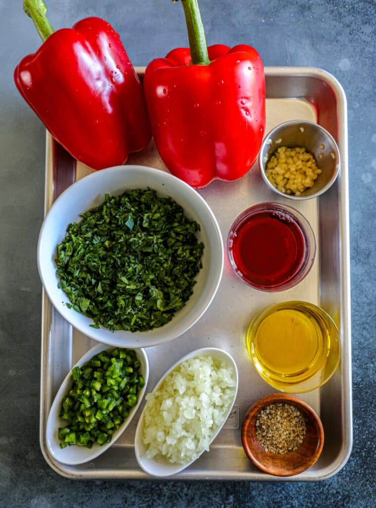 Red Chimichurri Sauce Recipe ingredients 