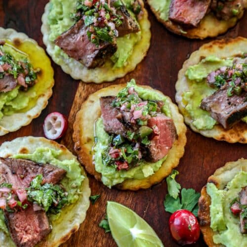 Steak with Cranberry Chimichurri Sauce