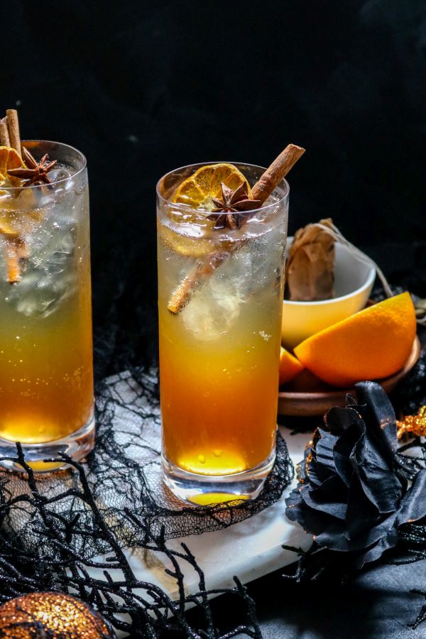 Spiced Vanilla Chai Iced Tea with Orange