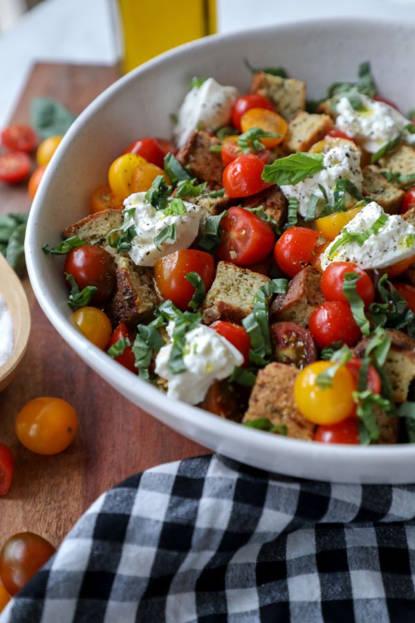 Keto and Gluten Free Panzanella Salad 