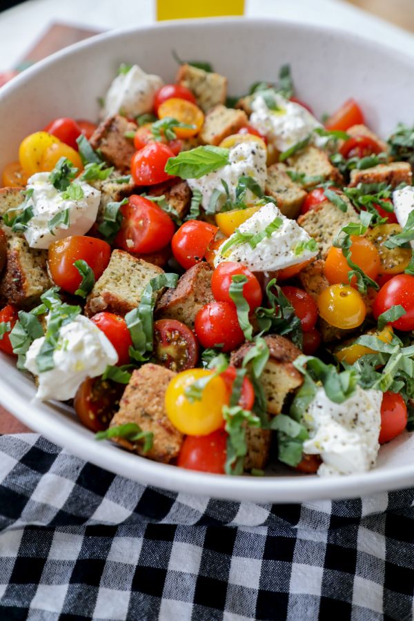 Keto and Gluten Free Panzanella Salad 