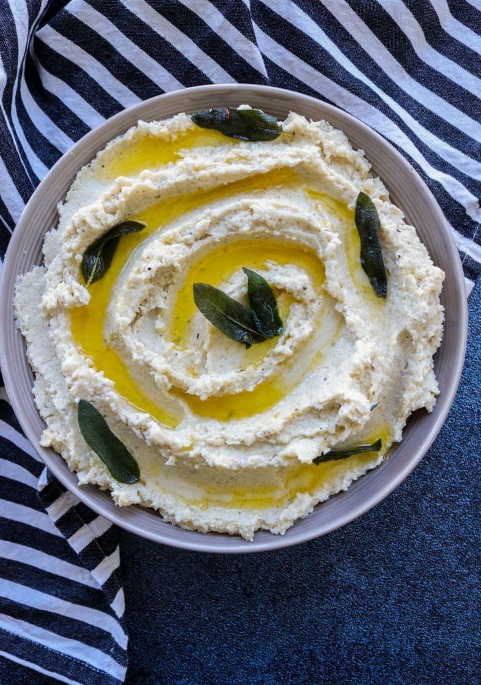 Garlic Herb Butter Cauliflower Mash