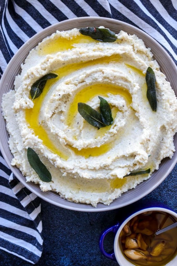 Garlic Herb Butter Cauliflower Mash