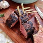 Grilled Coffee Rubbed Rack of Lamb