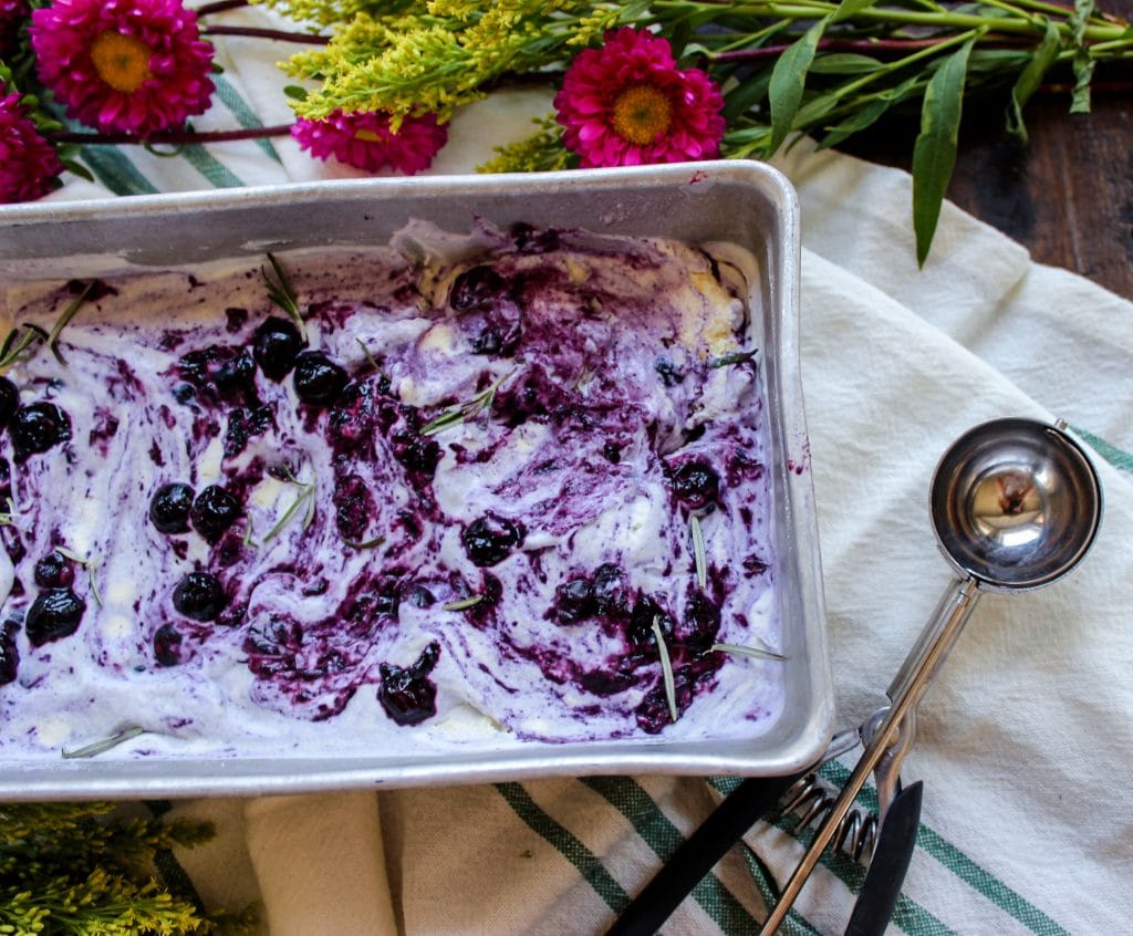 A tray of keto ice cream on a table with a towel.