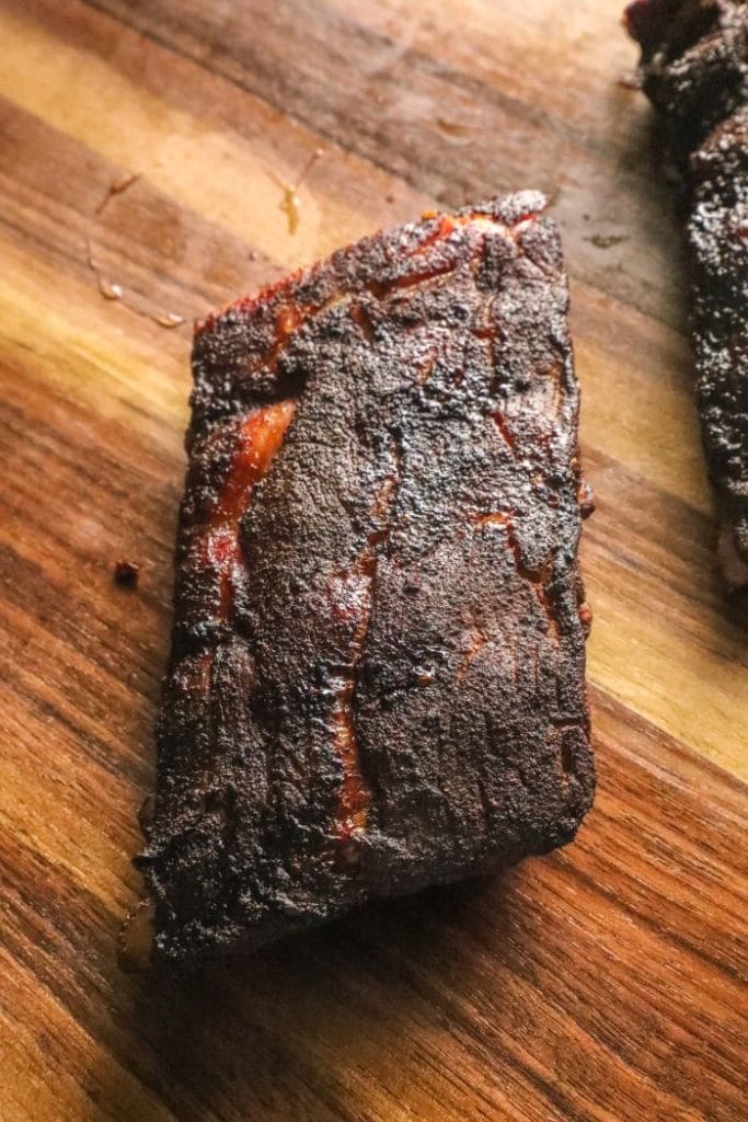 Dry rub ribs before wrapping 