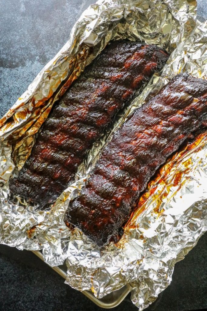 Foil wrapped hot and fast ribs