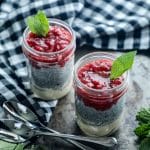 Low Carb Peanut Butter and Jelly Chia Pudding