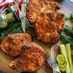 Smoked Dill Pickle Brined Pork Chops