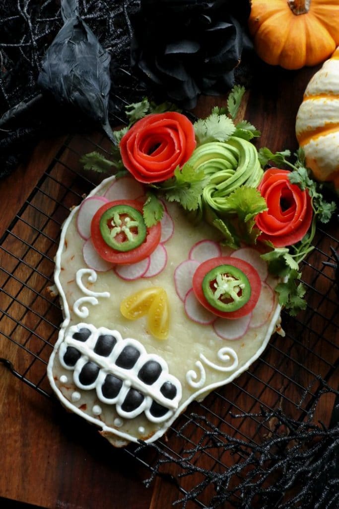 Homemade Halloween Pizza Skulls