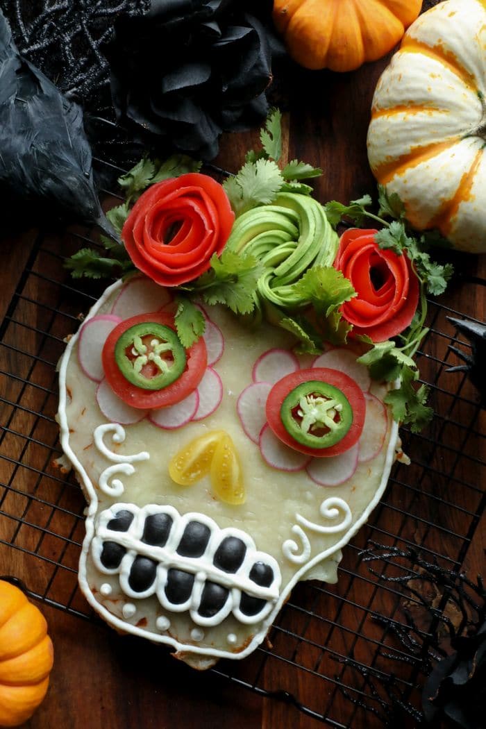 Homemade Halloween Pizza Skulls