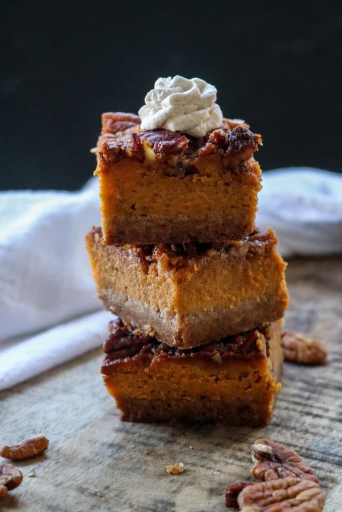 Low Carb Sweet Potato Pie Bars