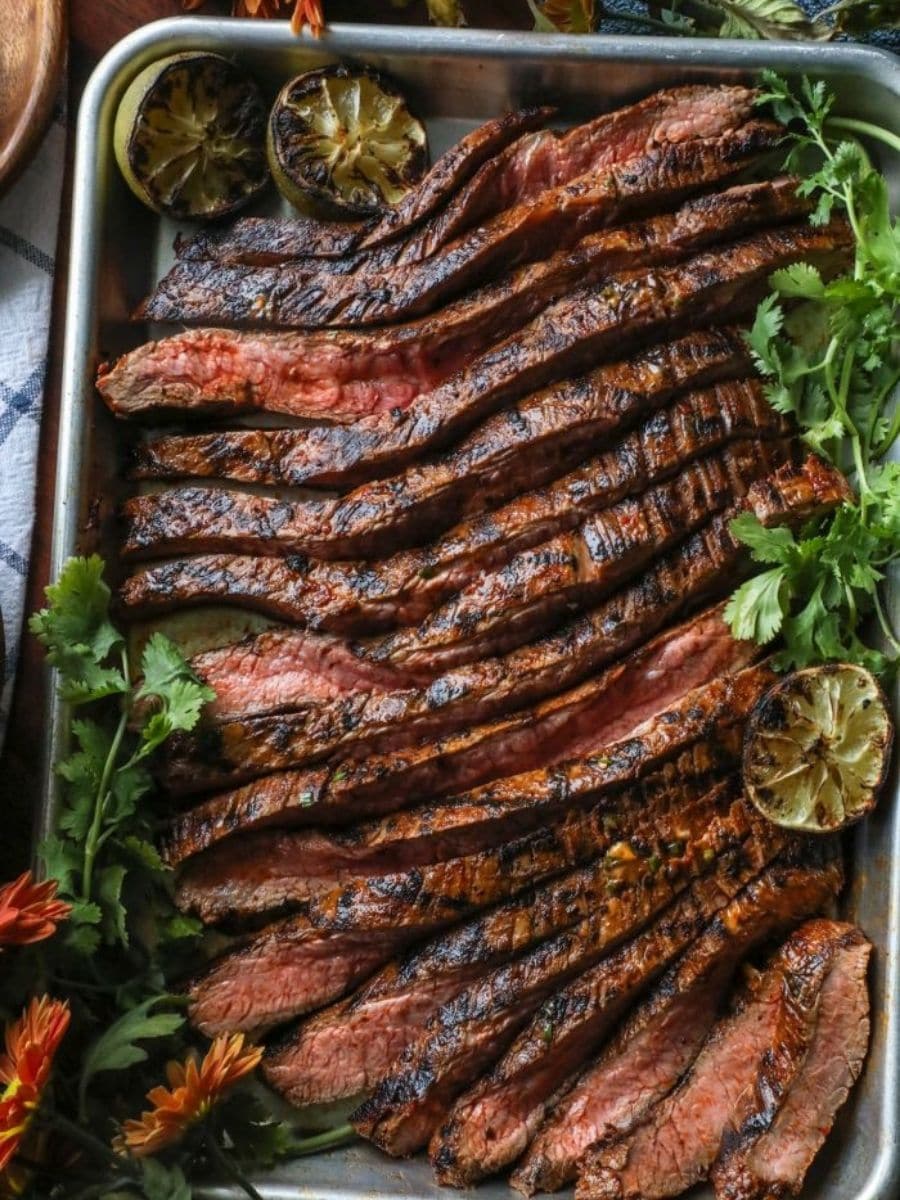 Easy Grilled Adobo Marinated Flank Steak Bonappeteach
