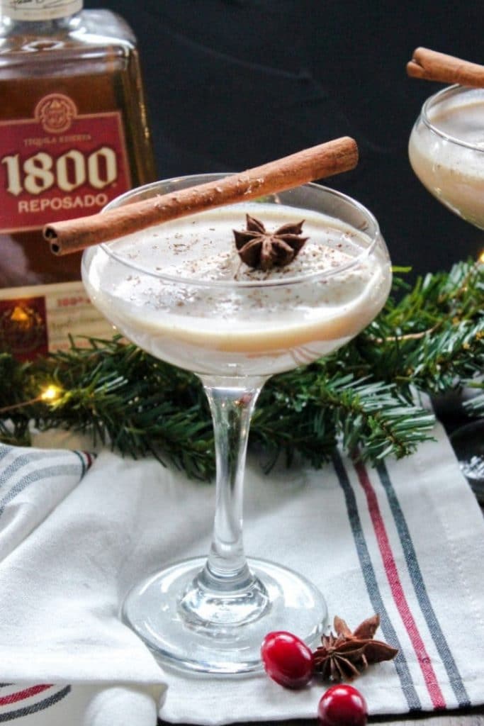 Smoked Horchata Eggnog Cocktail