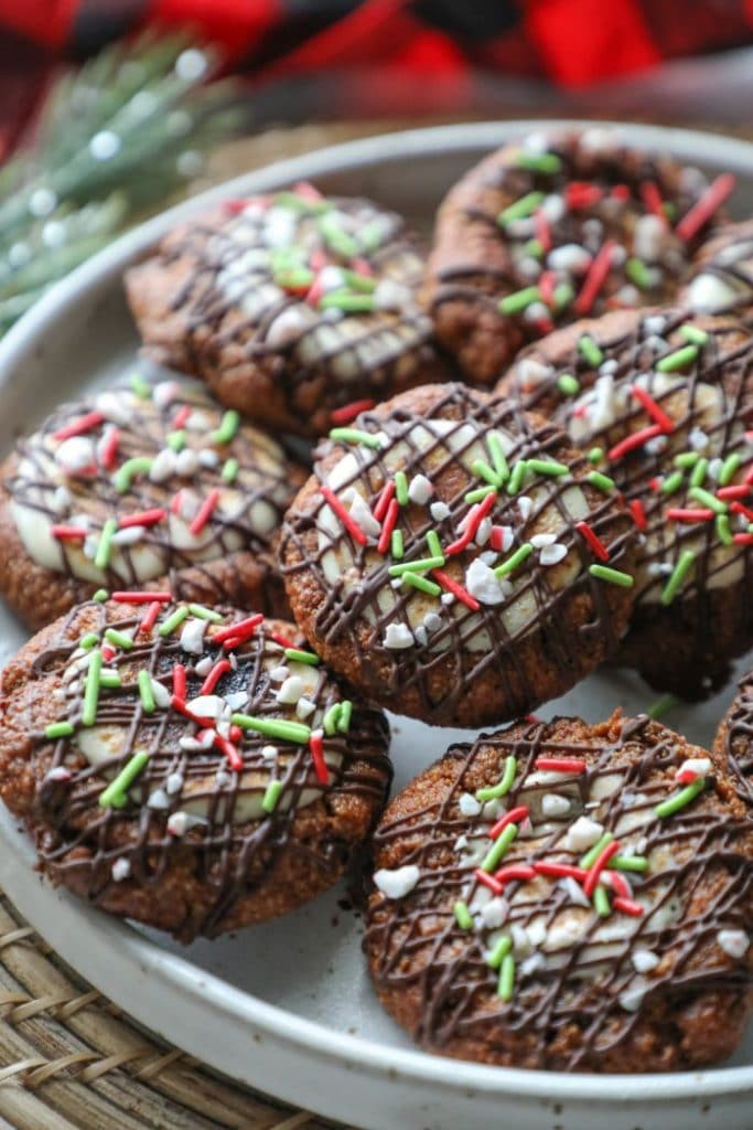 Close up of a Keto Hot Cocoa Cookie.