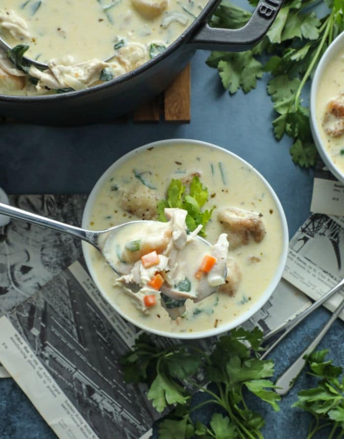 Easy Homemade Chicken Cauliflower Gnocchi Soup