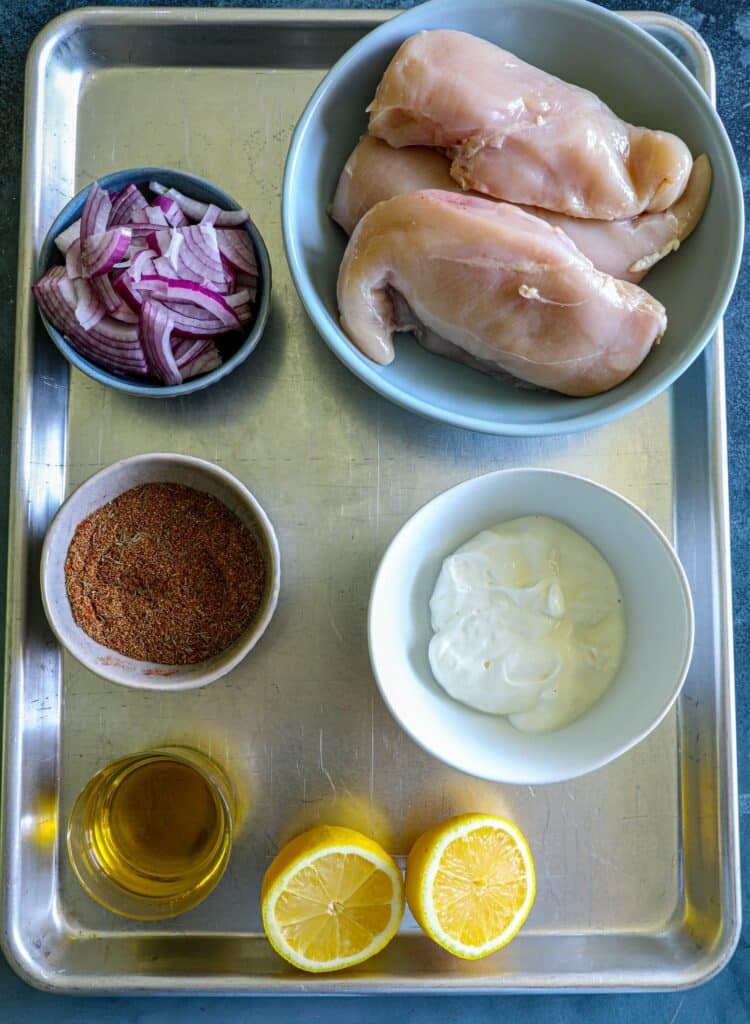 Sheet Pan Chicken Shawarma Recipe ingredients 
