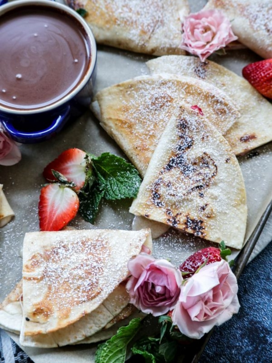 Strawberry Cheesecake Quesadillas Bonappeteach
