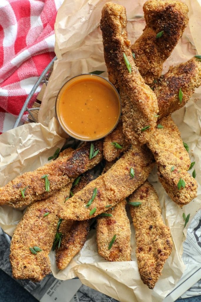 Cajun chicken tenders with the Cajun BBQ dry rub