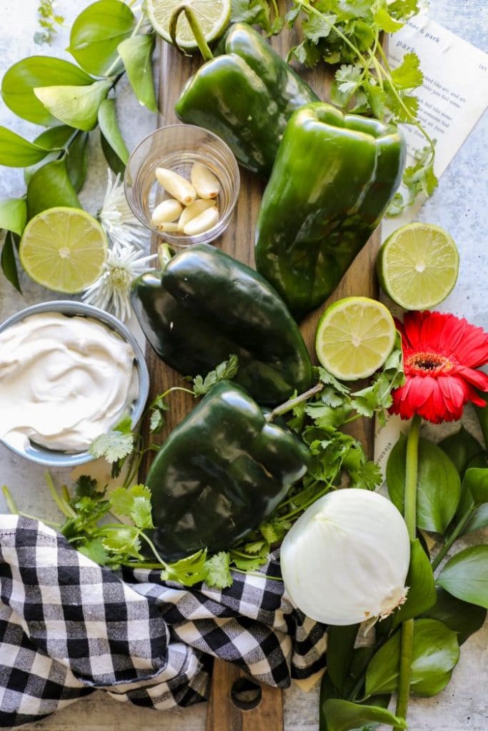 Poblano cream sauce ingredients