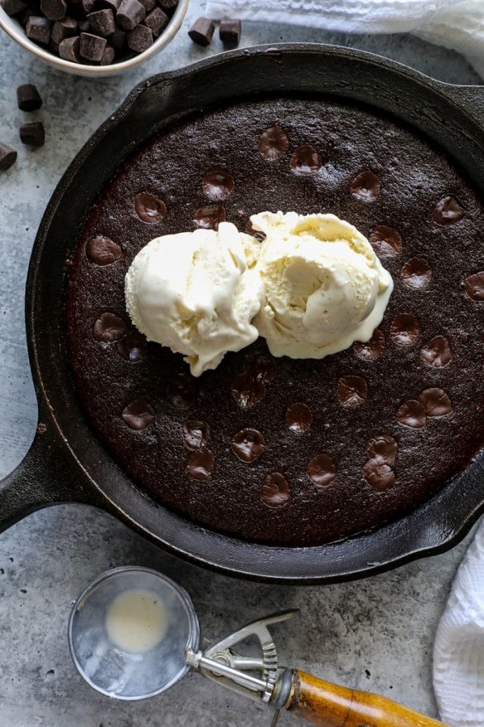 Fudgy Keto Skillet Brownies