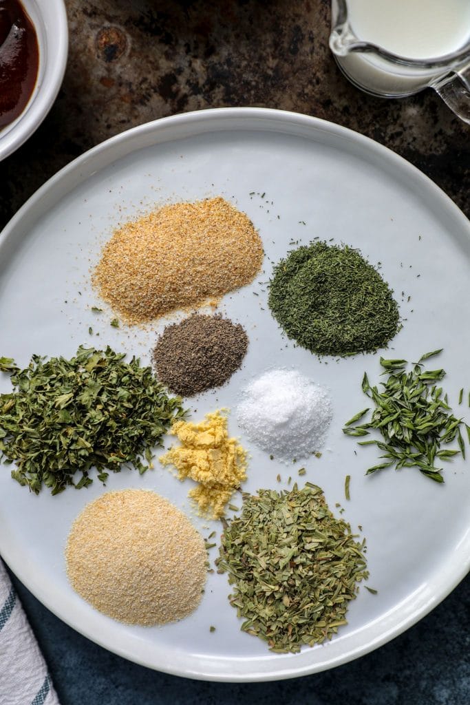 Ranch seasoning spices on a plate