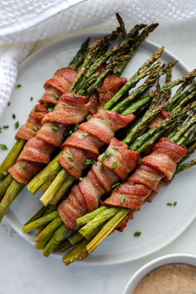 Air Fryer Bacon Wrapped Asparagus