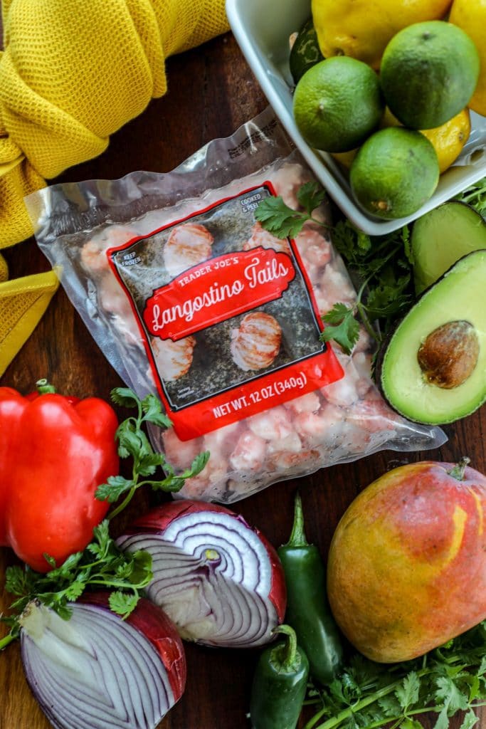 Langostino Ceviche ingredients 