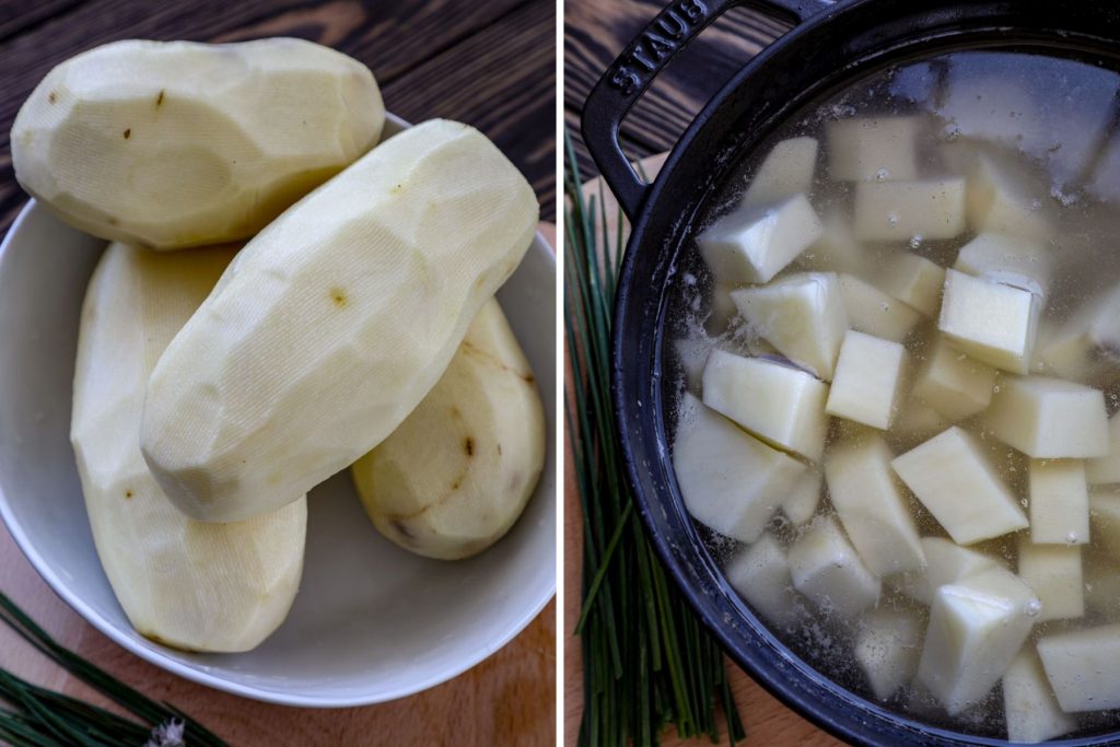 mashed potato prep