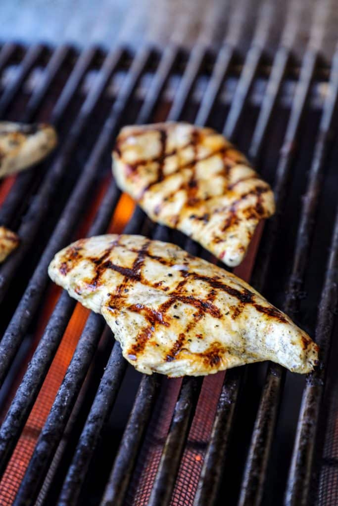 grilled chicken for the lemon pasta salad