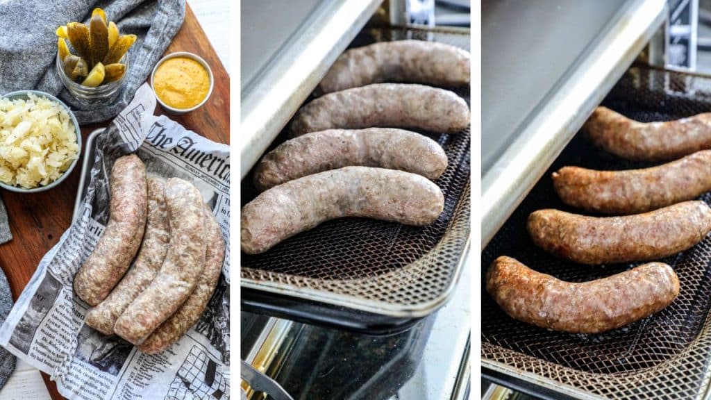 How to air fry a bratwurst sausage