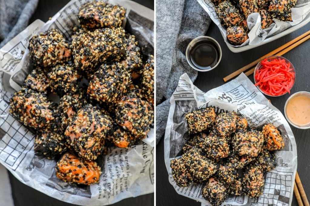 ways to serve furikake salmon nuggets