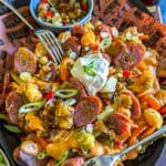 Brats and tots Bratwurst Nachos recipe