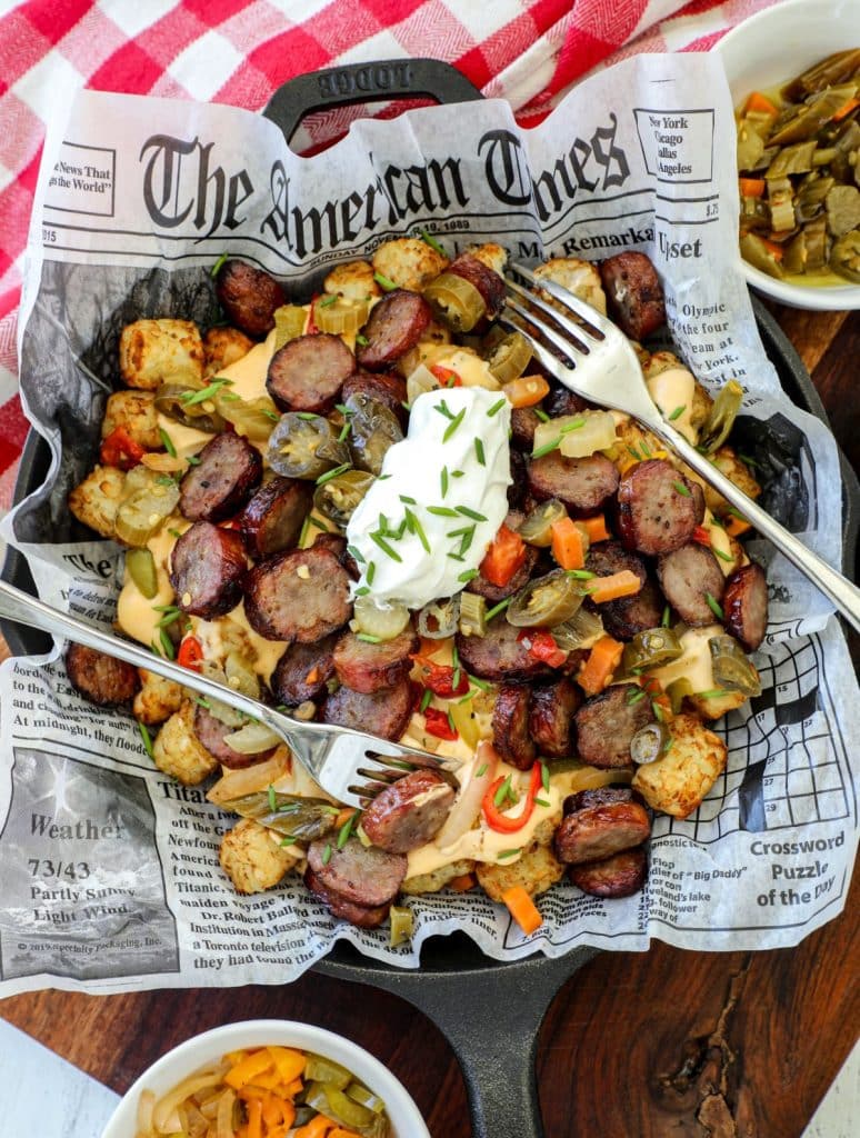 Brats and Tots (Bratwurst Nachos Recipe)