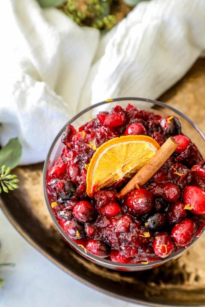 Maple Bourbon Cranberry Sauce