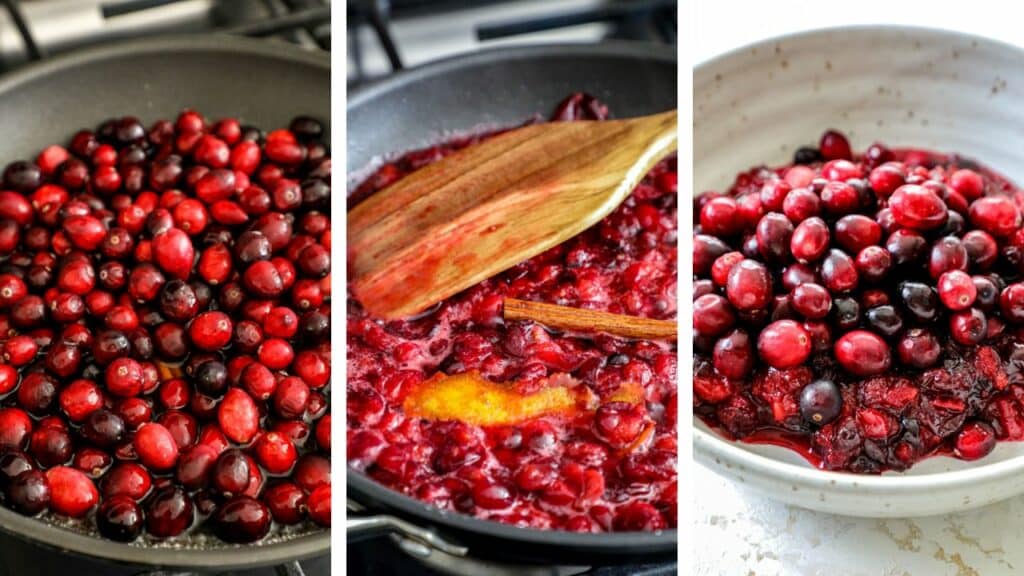 Steps for cooking Maple Bourbon Cranberry Sauce